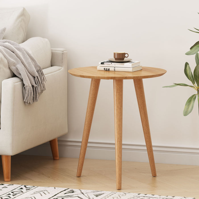 Mid - Century Rubberwood End Table