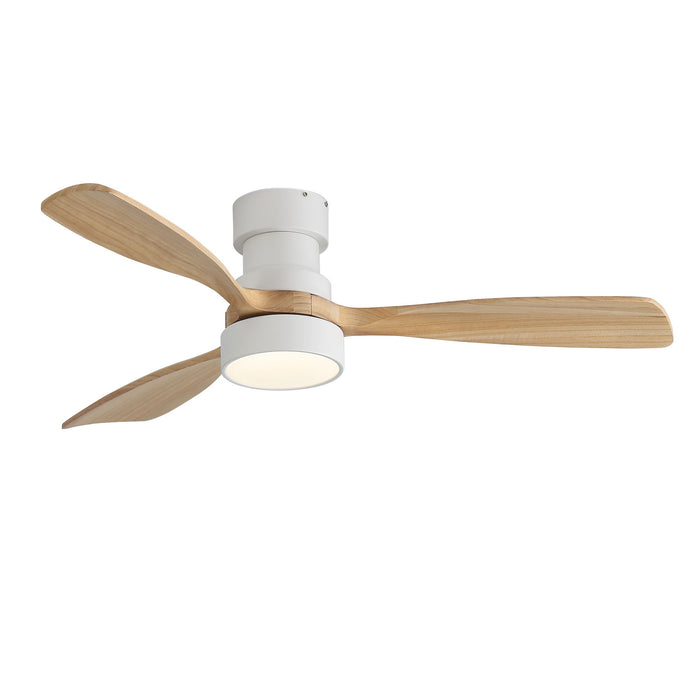 48" Ceiling Fan With Light And App Control, Quiet DC Motor, 6 Speed Fan, Dual Mounting - White