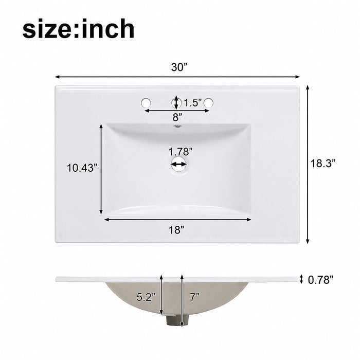 Modern Traditional Bathroom Vanity With Sink