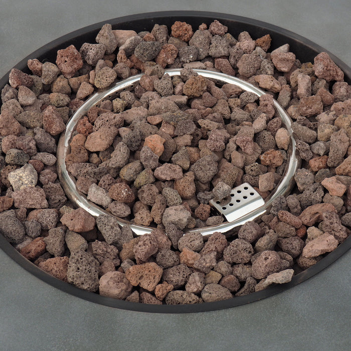 Round Iron Fire Pit With 40,000 Btu