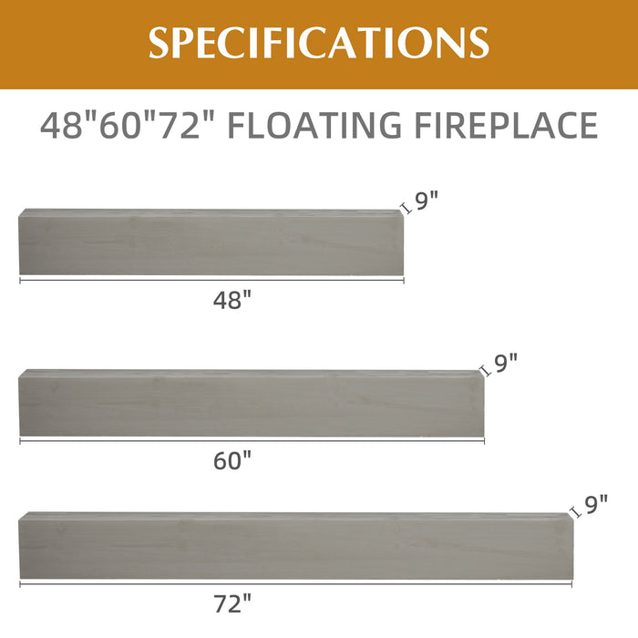 Fireplace Mantel Floating Shelf For Home Decor