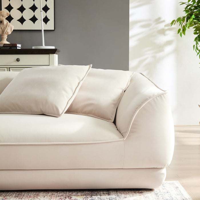 Nordic Modern Sofa With Removable Pillowcase, High Density Sponge Filling, 4 Throw Pillows