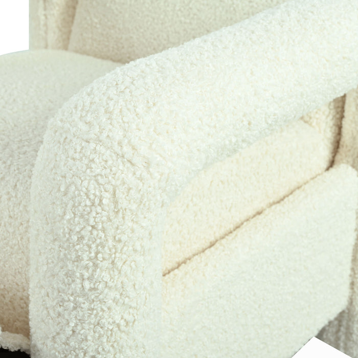 Push Back Recliner Armchair Upholstered Recliner Chair Single Sofa With Adjustable Backrest