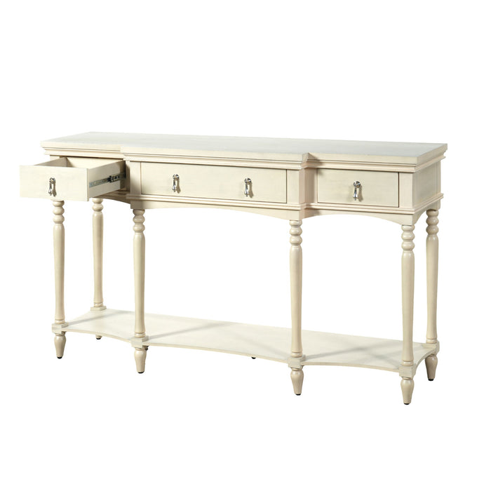 Retro Console Table With 3 Soft Close Drawers