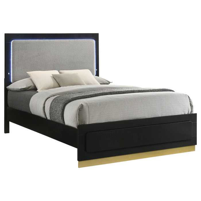 Sophia - Panel Bed With LED Headboard