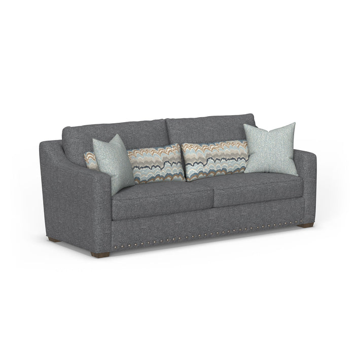 Milo - Fabric Two-Cushion Sofa With Nailhead Trim