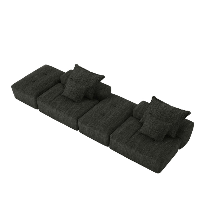 Modern Oversized Diy Combination, Modular Sectional Sofa With Pillows