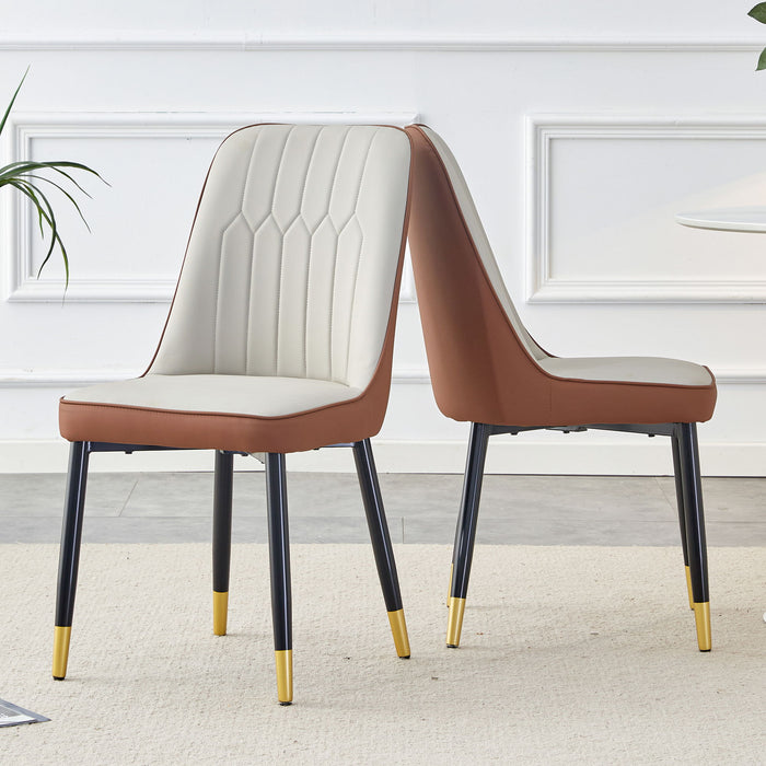 Modern Dining Chair With Metal Leg