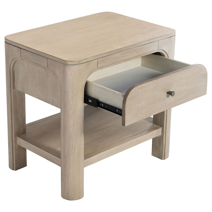 Flores - 1 Drawer Nightstand With Dual USB Ports - Mango Color
