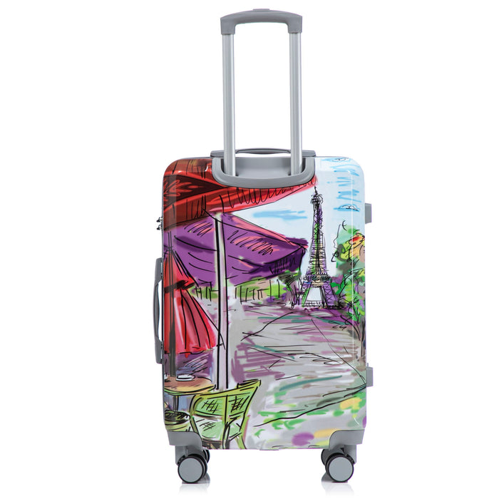 3 Piece Spinner Luggage Set 20" / 24" / 28" With Combination Lock And Silent Wheels - Coffee