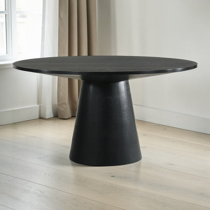 Froja - Manufactured Wood Round Dining Table - Black