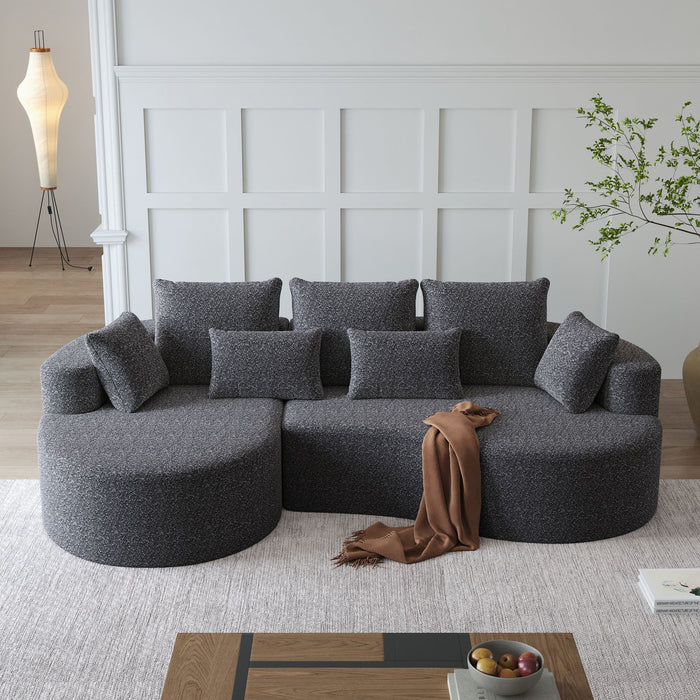 Curved Oversized Sectional Sofa With Extra Deep Seat
