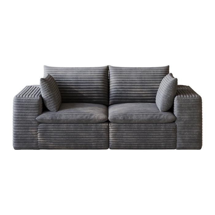 Cloud Sofa, Deep Seat Couches, Removable Cushion For Living Room - Dark Gray
