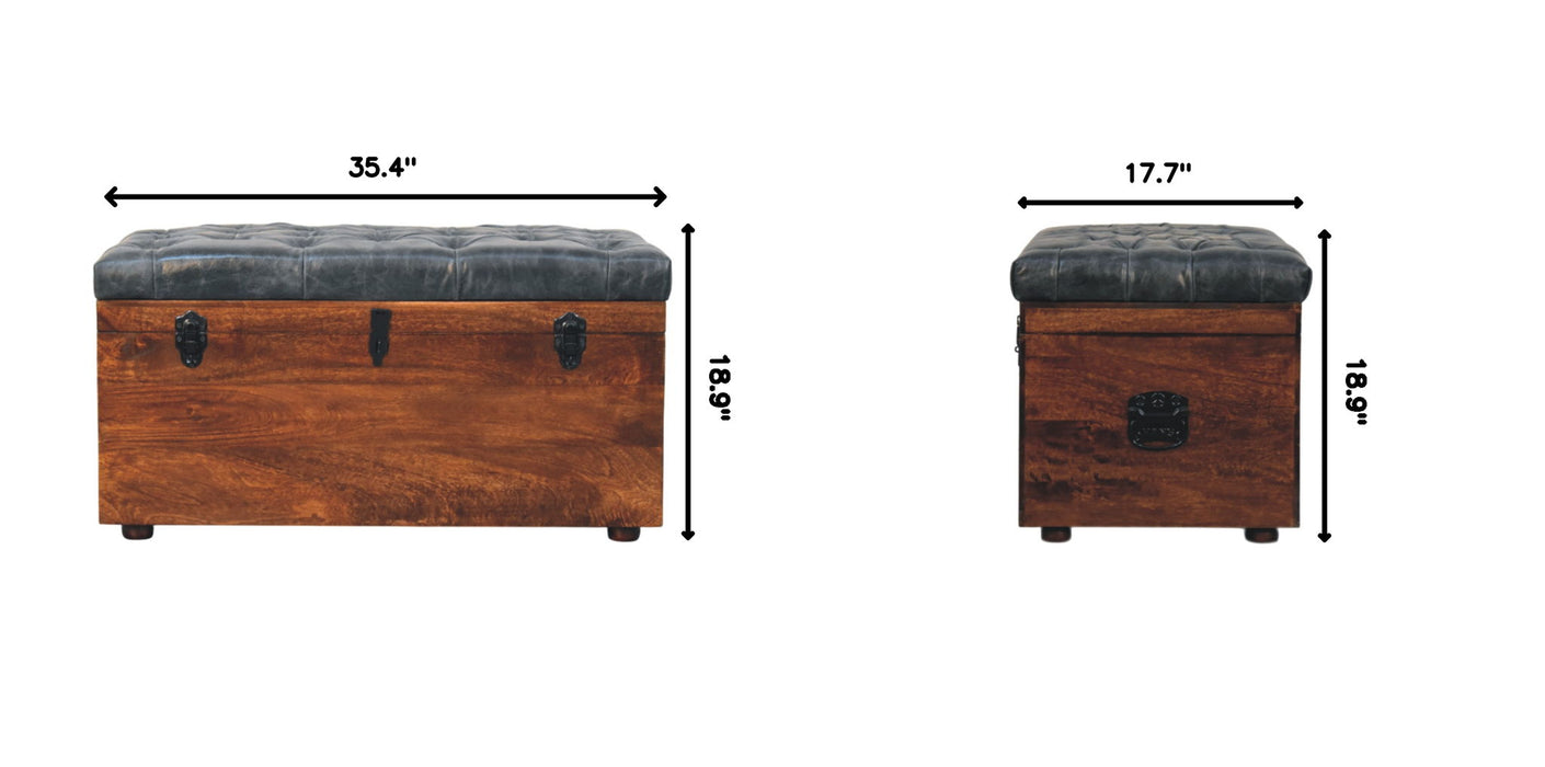 Buffalo - Leather Storage Trunk