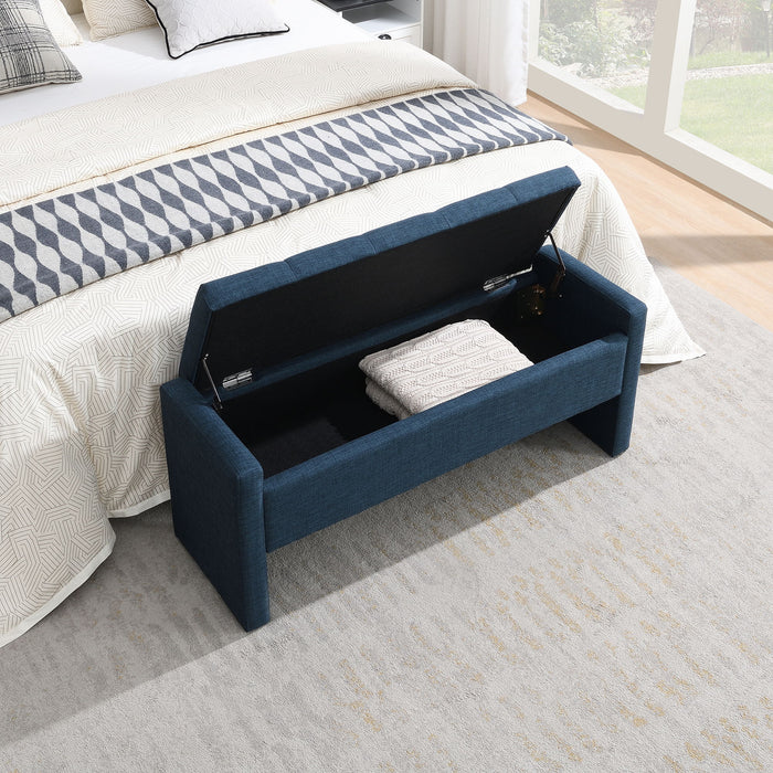 Modern Upholstered Large Bed End Bench With Storage