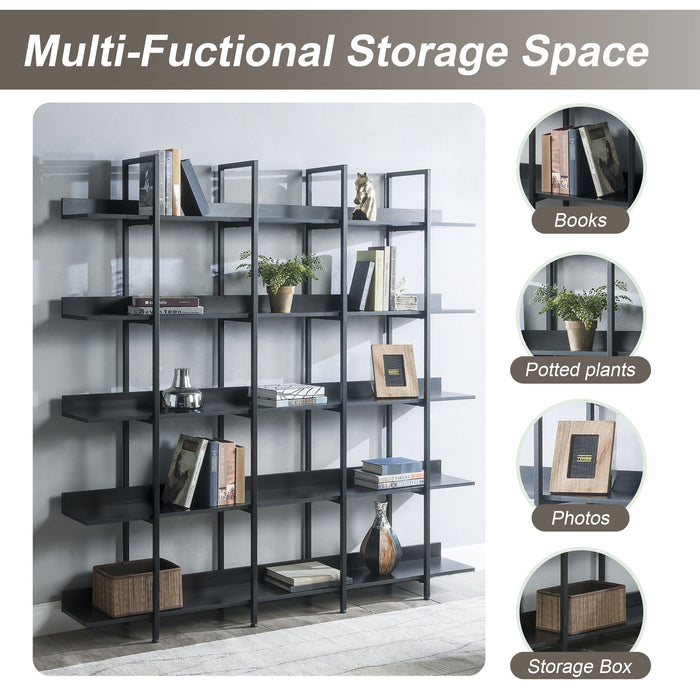 Vintage Industrial 5 Tier Bookcase