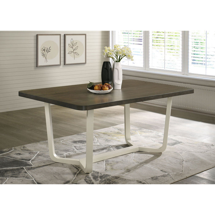 Sexton - Rectangular Dining Table With Base - Brown