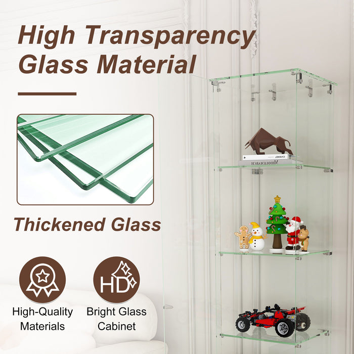 Premium 5 Tier Glass Display Case With 5 Dynamic LED Modes