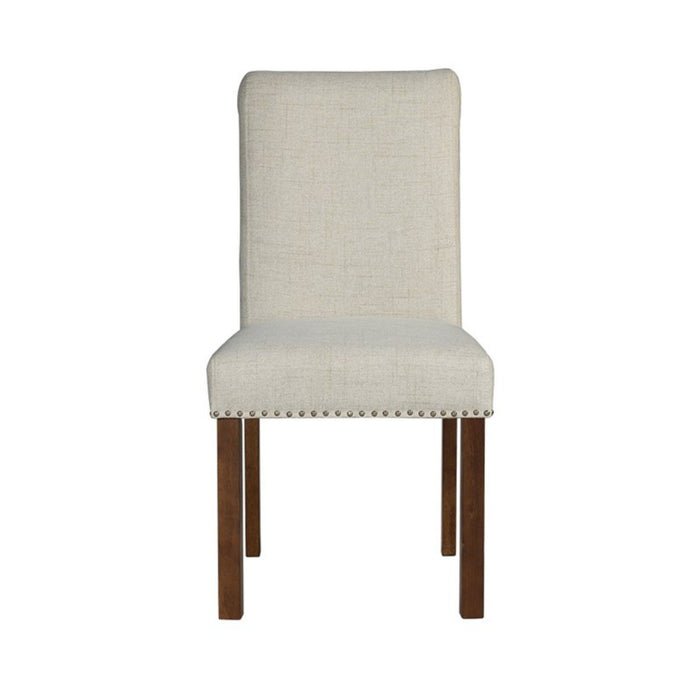 Dining Chair With Nailhead Trim (Set of 2) - Beige