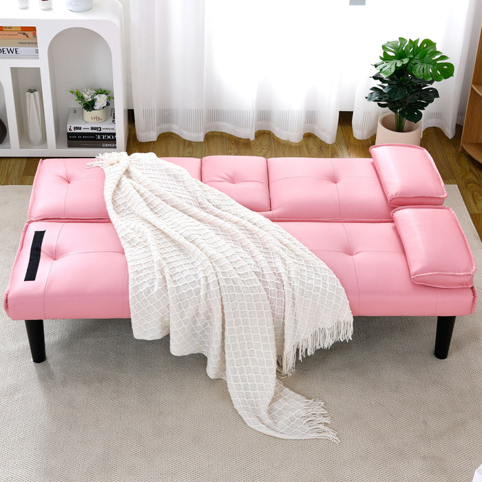 Sofa Bed With Foldable Design And Cup Holder