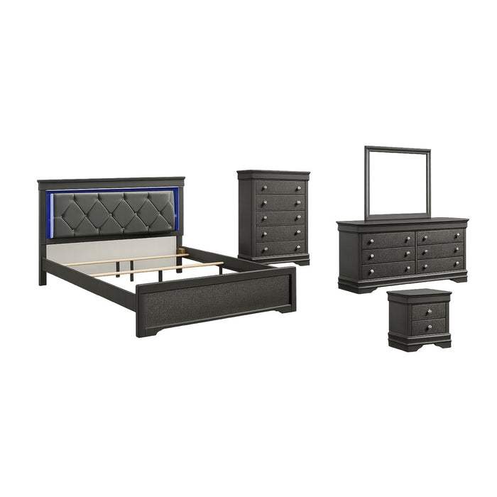 Blaze - Modern Bedroom Set With LED Headboard