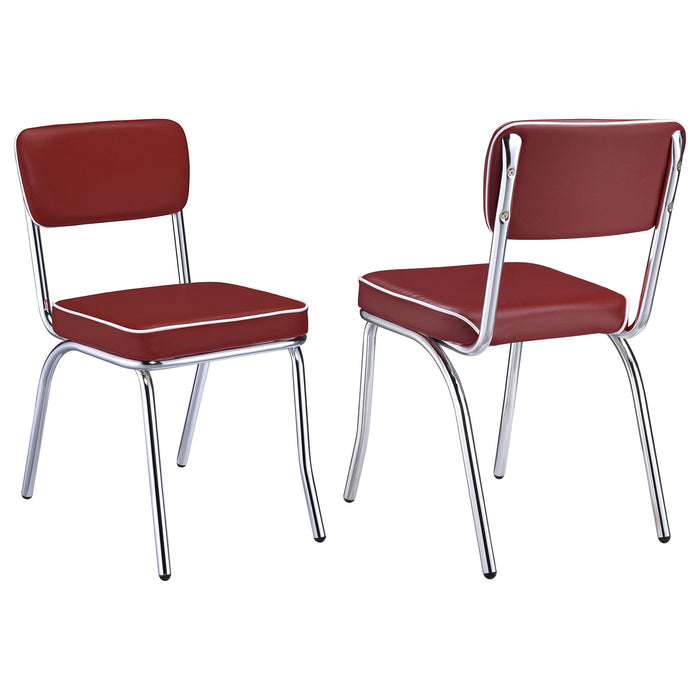 Open Back Upholstered Side Chairs (Set of 2)