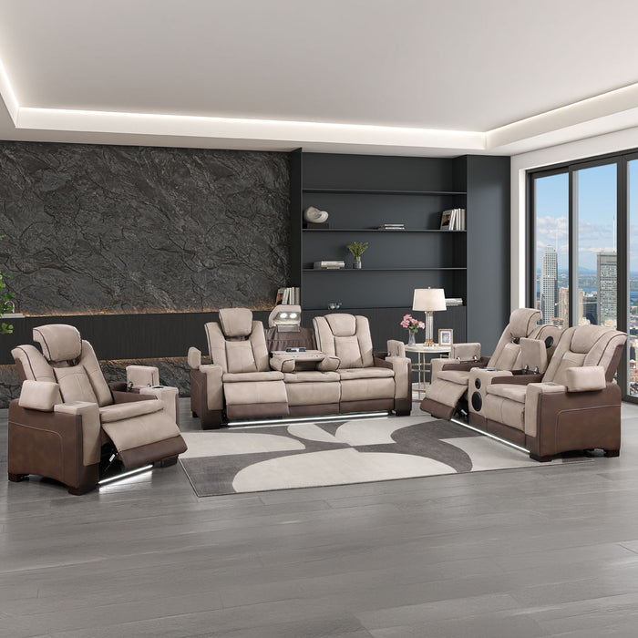 Bruno - Power Reclining Living Room Set With LED Lighting