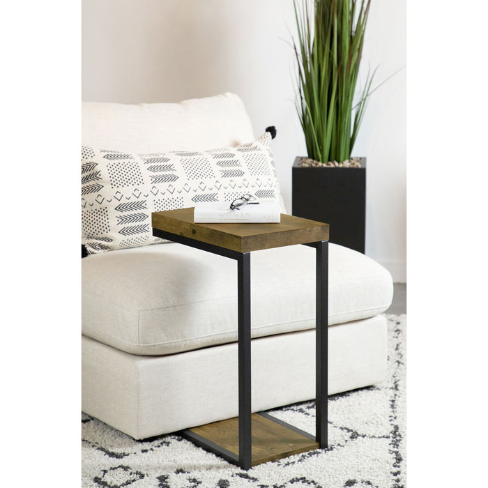 Snack Table With Industrial Base