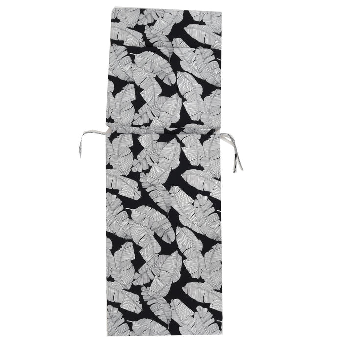 2 Piece Chaise Lounge Chair Cushion Set With Ties