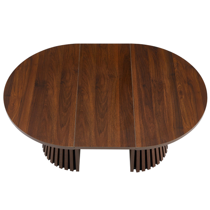 Oval Coffee Table For Living Room - Walnut