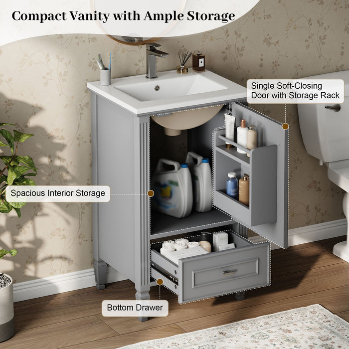 Retro Bathroom Vanity With Sink