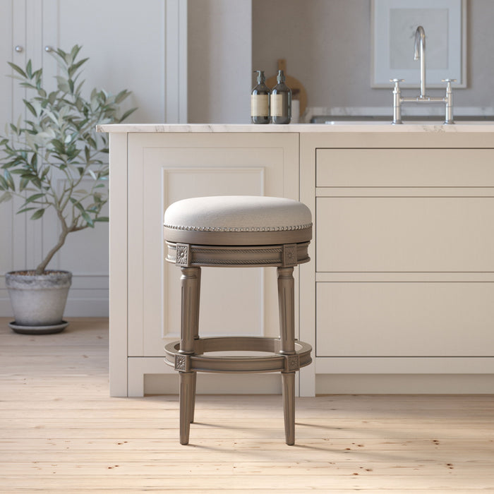 Rustic Elegance Backless Swivel Stool