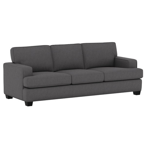 Carter - 86" Sofa With Track Arms And Tapered Block Legs - Medium Gray