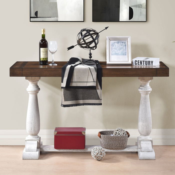 Farmhouse Retro Design Pedestal Sofa Tabe