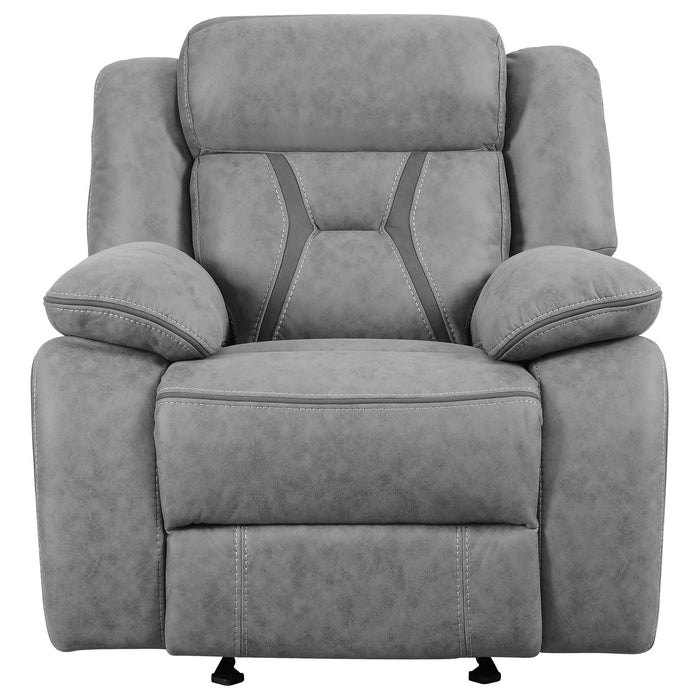 Endra - Upholstered Glider Recliner Chair With Smooth Gliding Motion - Gray