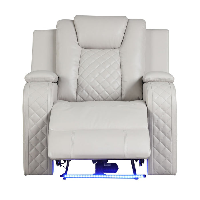 Benz - LED & Power Recliner With Adjustable Headrests And Ambient LED Lighting