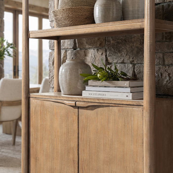 Nolan - Bookcase With Lower Cabinet - Natural