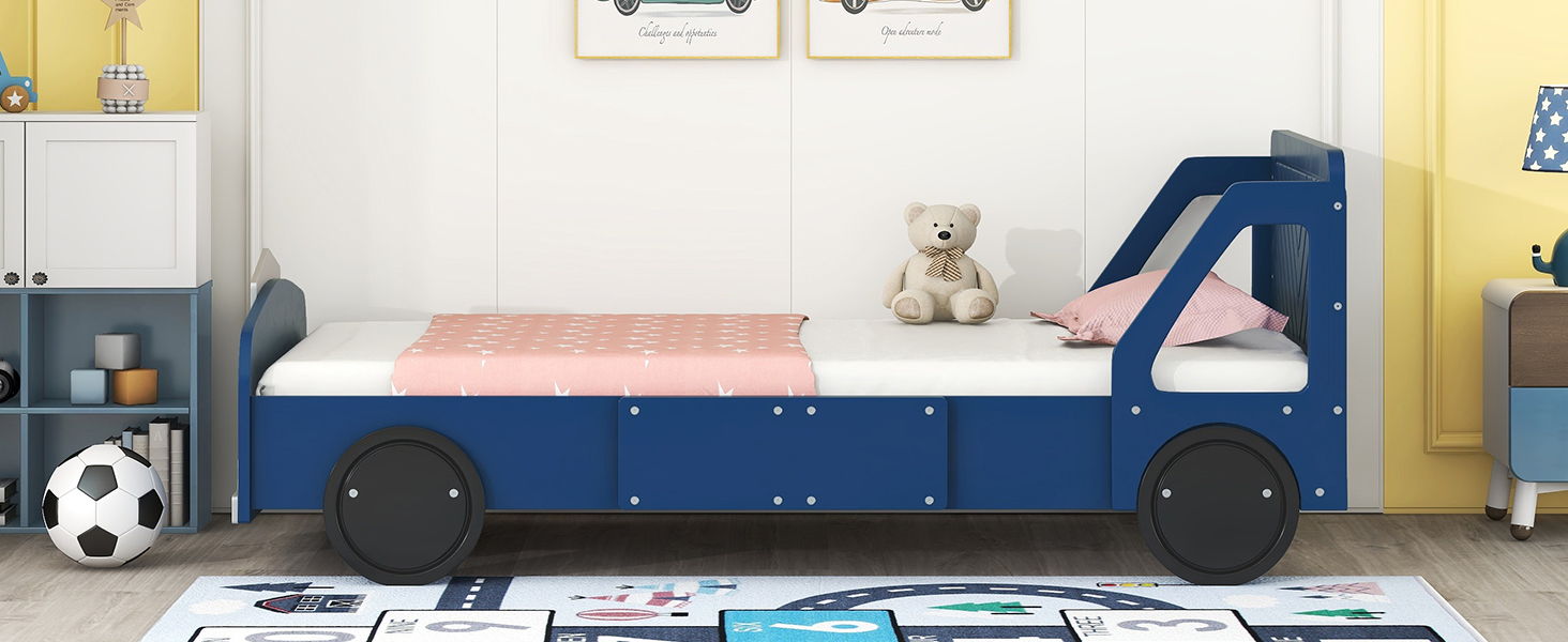 Car Shaped Platform Bed With Wheels