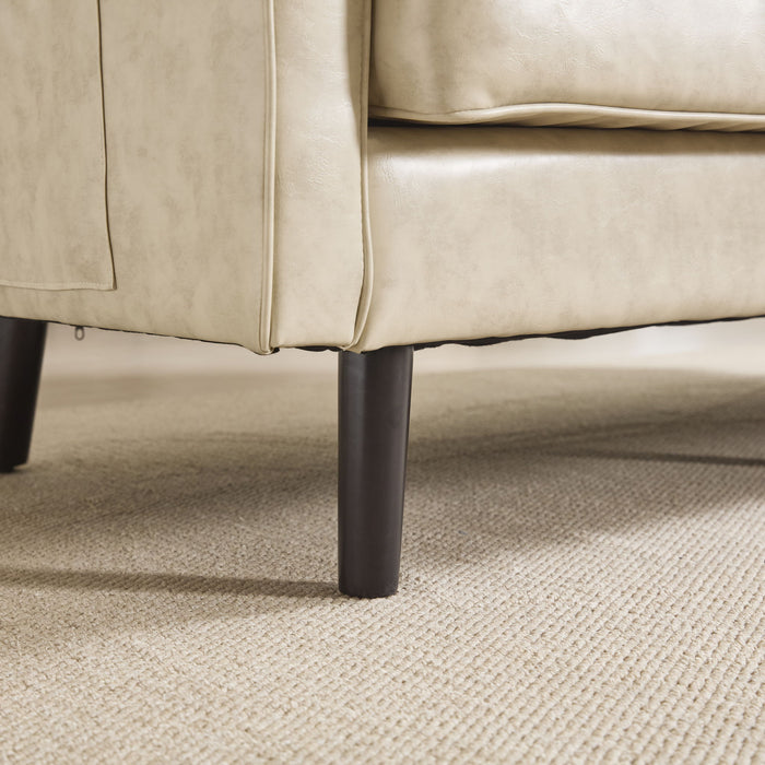 Mid Century Modern Loveseat Sofa With USB Ports, Removable Pillow Cover