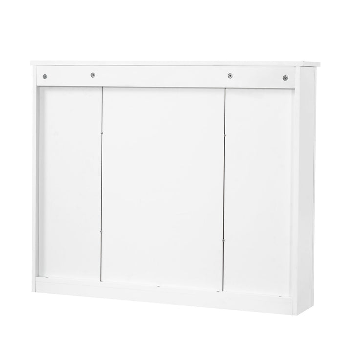 Wall Mounted Medicine Cabinet With Adjustable Shelf - White