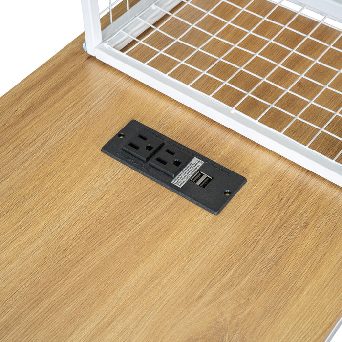 House Frame With Desk, Shelves, Power Outlets And USB Ports