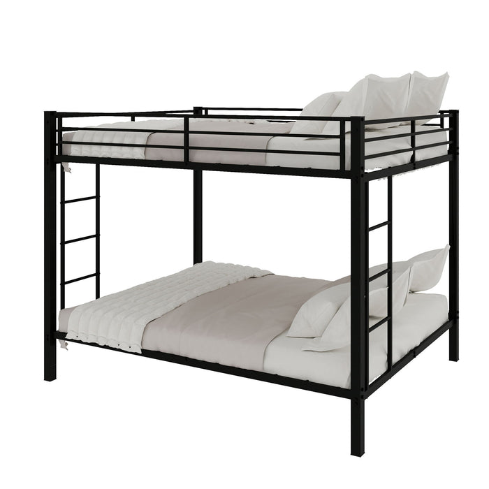 Bunk Bed For Kids, Convertible Frame With Ladders & Guardrail