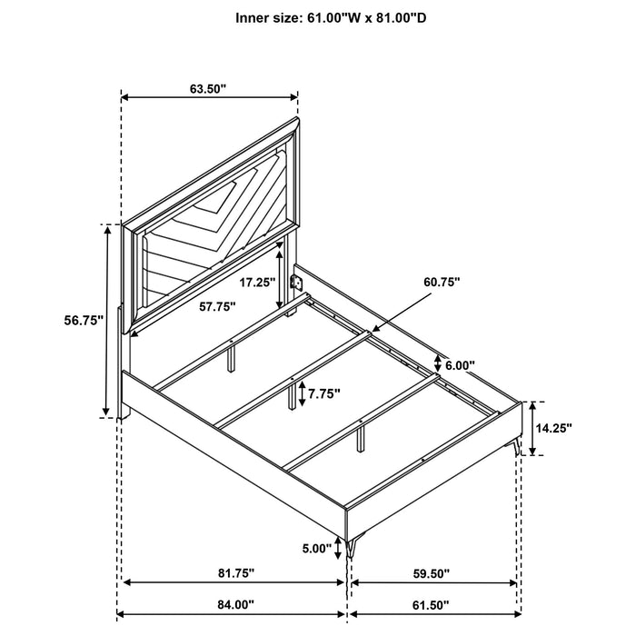 Buckley - Panel Bed With LED Trim