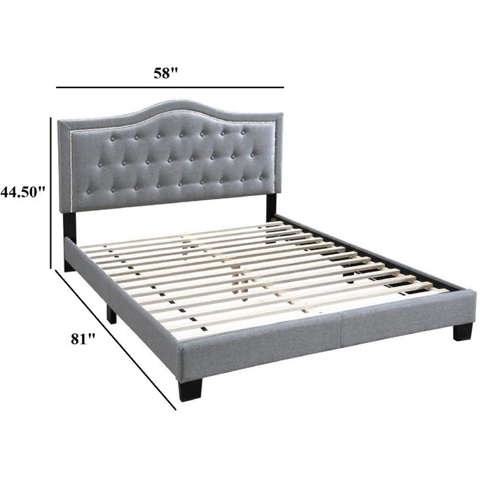 European Style Bed, Button Tufted Headboard