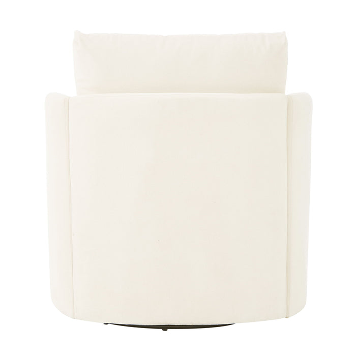 360° Modern Swivel Chair With Upholstered Curved Design