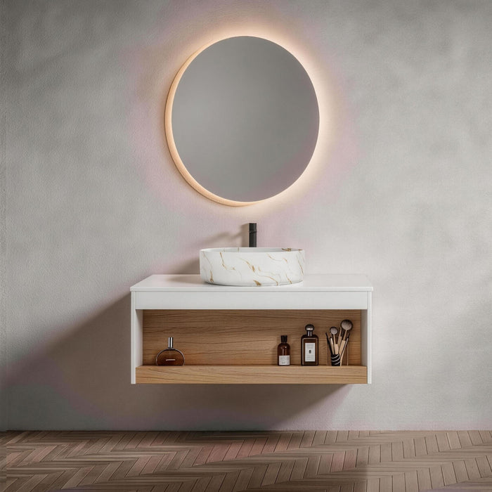 Floating Bathroom Vanity With Vessel Sink