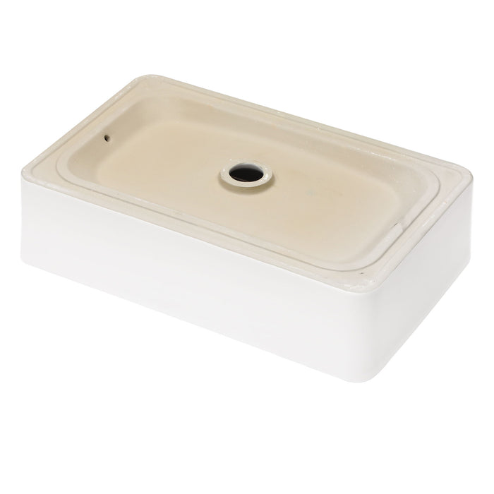 Modern European Design Ceramic Rectangular Vessel Bathroom Sink