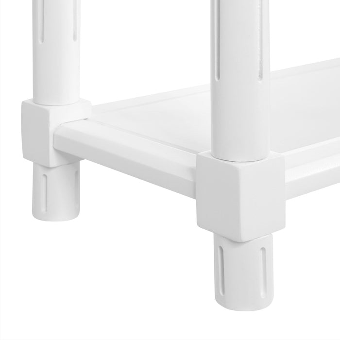 Narrow Side End Tables With Shelf (Set of 2)