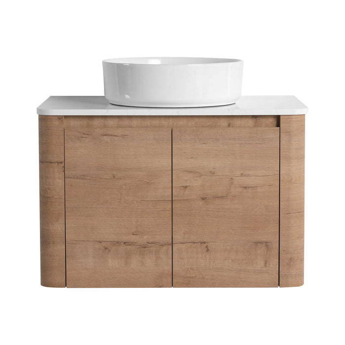Wall Mounted Bathroom Vanity & Art Sink & 1 Soft Close Door