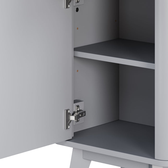 Tall Bathroom Storage Cabinet With Adjustable Shelves And 1 Drawer & Door